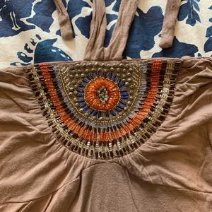 Guess Beaded Halter Top, Size M.